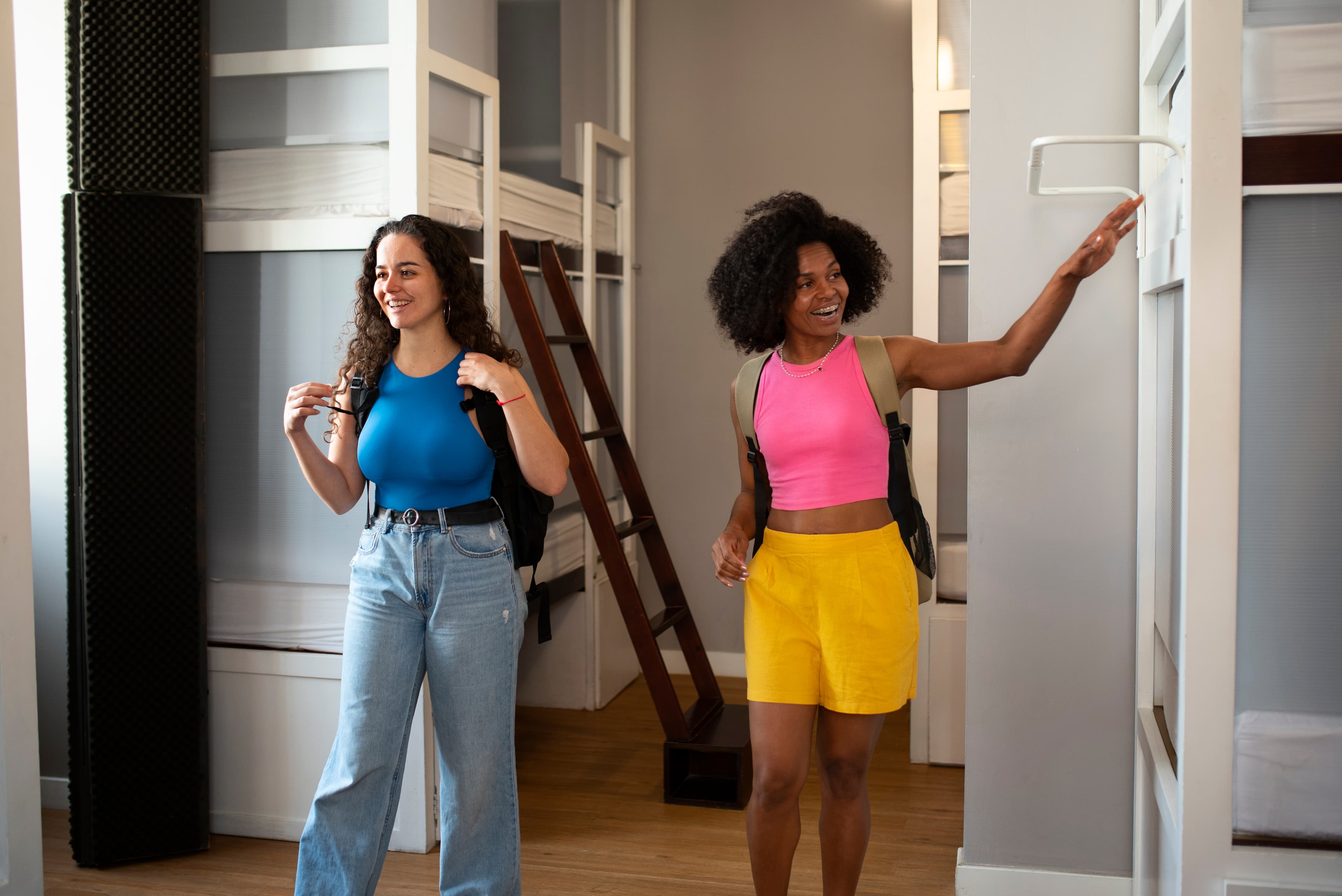 Two housemates moving into a shared flat